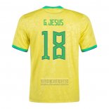 Camiseta De Futbol Brasil Jugador G.Jesus Primera 2022