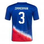 Camiseta De Futbol Estados Unidos Jugador Zimmerman Segunda 2024