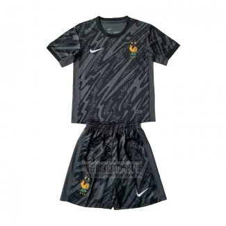 Camiseta De Futbol Francia Portero Nino 2024 Negro