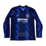 Camiseta De Futbol Inter Milan Primera Manga Larga 2021-2022