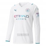 Camiseta De Futbol Manchester City Segunda Manga Larga 2021-2022