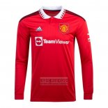 Camiseta De Futbol Manchester United Primera Manga Larga 2022-2023
