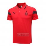 Camiseta De Futbol Polo del AC Milan 2023-2024 Rojo