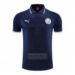 Camiseta De Futbol Polo del Manchester City 2022-2023 Azul Marino