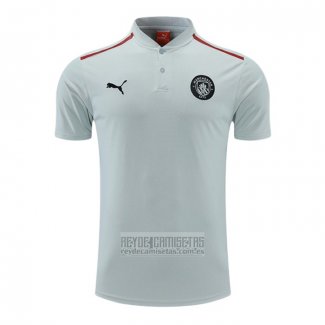 Camiseta De Futbol Polo del Manchester City 2022-2023 Gris