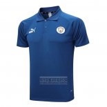 Camiseta De Futbol Polo del Manchester City 2023-2024 Azul