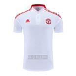 Camiseta De Futbol Polo del Manchester United 2022-2023 Blanco
