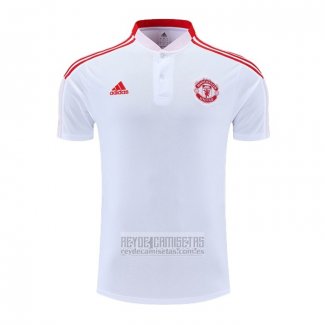 Camiseta De Futbol Polo del Manchester United 2022-2023 Blanco