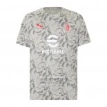 Camiseta De Futbol Pre Partido del AC Milan 2025-2026 Gris
