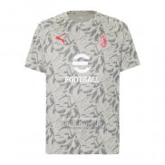 Camiseta De Futbol Pre Partido del AC Milan 2025-2026 Gris