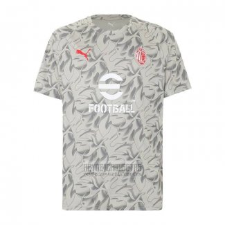 Camiseta De Futbol Pre Partido del AC Milan 2025-2026 Gris