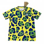 Camiseta De Futbol Pre Partido del Brasil 2024 Amarillo Verde