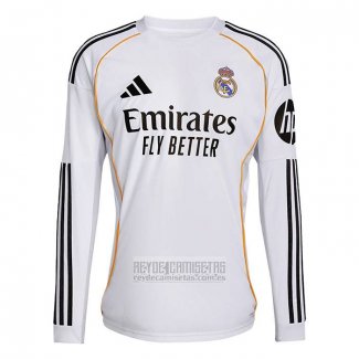 Camiseta De Futbol Real Madrid Primera Manga Larga 2025-2026