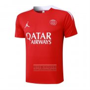 Camiseta De Futbol de Entrenamiento Paris Saint-Germain Jordan 2024-2025 Rojo
