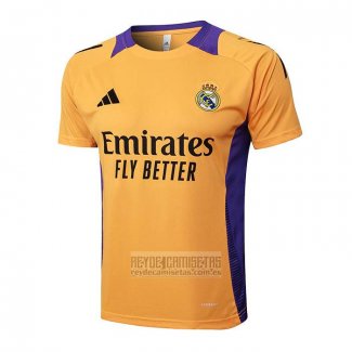 Camiseta De Futbol de Entrenamiento Real Madrid 2024-2025 Naranja