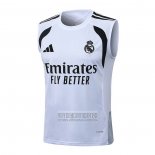 Camiseta De Futbol de Entrenamiento Real Madrid Sin Mangas 2025-2026 Blanco