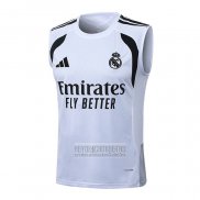 Camiseta De Futbol de Entrenamiento Real Madrid Sin Mangas 2025-2026 Blanco