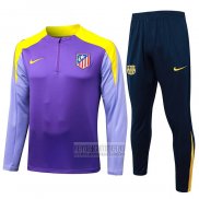 Chandal de Sudadera del Atletico Madrid Nino 2025-2026 Purpura