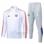 Chandal de Sudadera del Bayern Munich Nino 2025-2026 Blanco Rojo