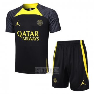 Chandal del Paris Saint-Germain Jordan Manga Corta 2023-2024 Negro - Pantalon Corto