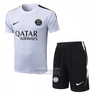 Chandal del Paris Saint-Germain Manga Corta 2026-2027 Blanco - Pantalon Corto