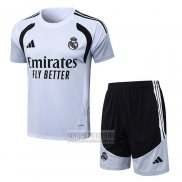 Chandal del Real Madrid Manga Corta 2025-2026 Blanco - Pantalon Corto
