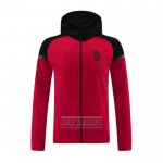 Chaqueta con Capucha del AC Milan 2024-2025 Rojo