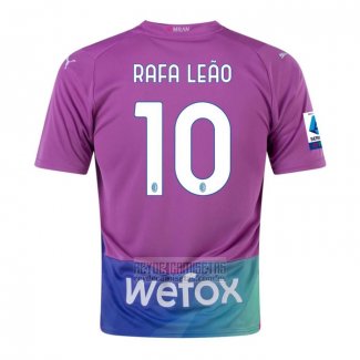 Camiseta De Futbol AC Milan Jugador Rafa Leao Tercera 2023-2024