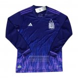 Camiseta De Futbol Argentina 3 Estrellas Segunda Manga Larga 2022