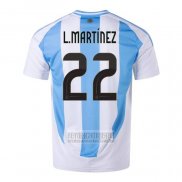 Camiseta De Futbol Argentina Jugador L.Martinez Primera 2024