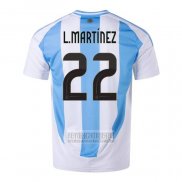 Camiseta De Futbol Argentina Jugador L.Martinez Segunda 2024