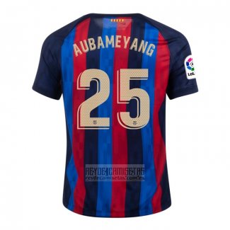 Camiseta De Futbol Barcelona Jugador Aubameyang Primera 2022-2023