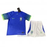 Camiseta De Futbol Brasil Segunda Nino 2022