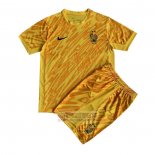 Camiseta De Futbol Francia Portero Nino 2024 Amarillo
