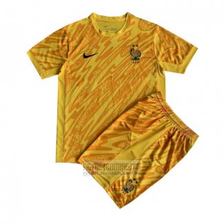 Camiseta De Futbol Francia Portero Nino 2024 Amarillo