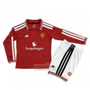 Camiseta De Futbol Manchester United Primera Manga Larga Nino 2026-2027