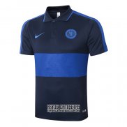 Camiseta De Futbol Polo del Chelsea 2020-2021 Azul Oscuro