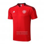 Camiseta De Futbol Polo del Manchester United 2022-2023 Rojo