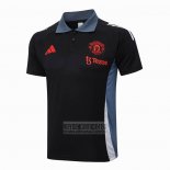 Camiseta De Futbol Polo del Manchester United 2024-2025 Negro