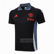 Camiseta De Futbol Polo del Manchester United 2024-2025 Negro