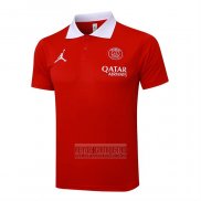 Camiseta De Futbol Polo del Paris Saint-Germain 2024-2025 Rojo