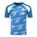 Camiseta De Futbol Pre Partido del Manchester City 2023 Azul