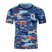 Camiseta De Futbol Pre Partido del Paises Bajos 2024 Azul