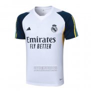 Camiseta De Futbol de Entrenamiento Real Madrid 2023-2024 Blanco