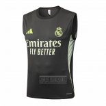 Camiseta De Futbol de Entrenamiento Real Madrid Sin Mangas 2025-2026 Gris Verde