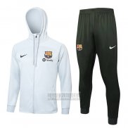 Chandal con Capucha del Barcelona 2023-2024 Blanco