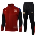 Chandal de Chaqueta del Barcelona Nino 2024-2025 Rojo y Azul