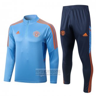 Chandal de Sudadera del Manchester United 2022-2023 Azul