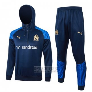 Chandal de Sudadera del Olympique Marsella 2023-2024 Azul Oscuro