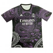 Tailandia Camiseta De Futbol Real Madrid Dragon 2024-2025 Negro Purpura